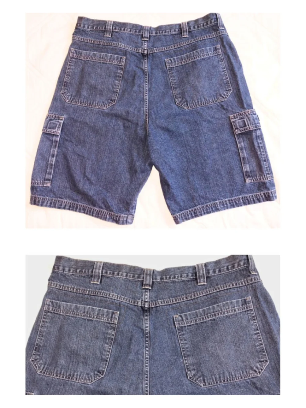 Men's Wrangler Hero Blue Denim Cargo Jean Shorts (Waist 38)